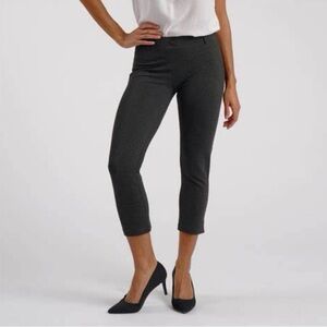 Betabrand Dress Pant Yoga Pant Crop Grey Small